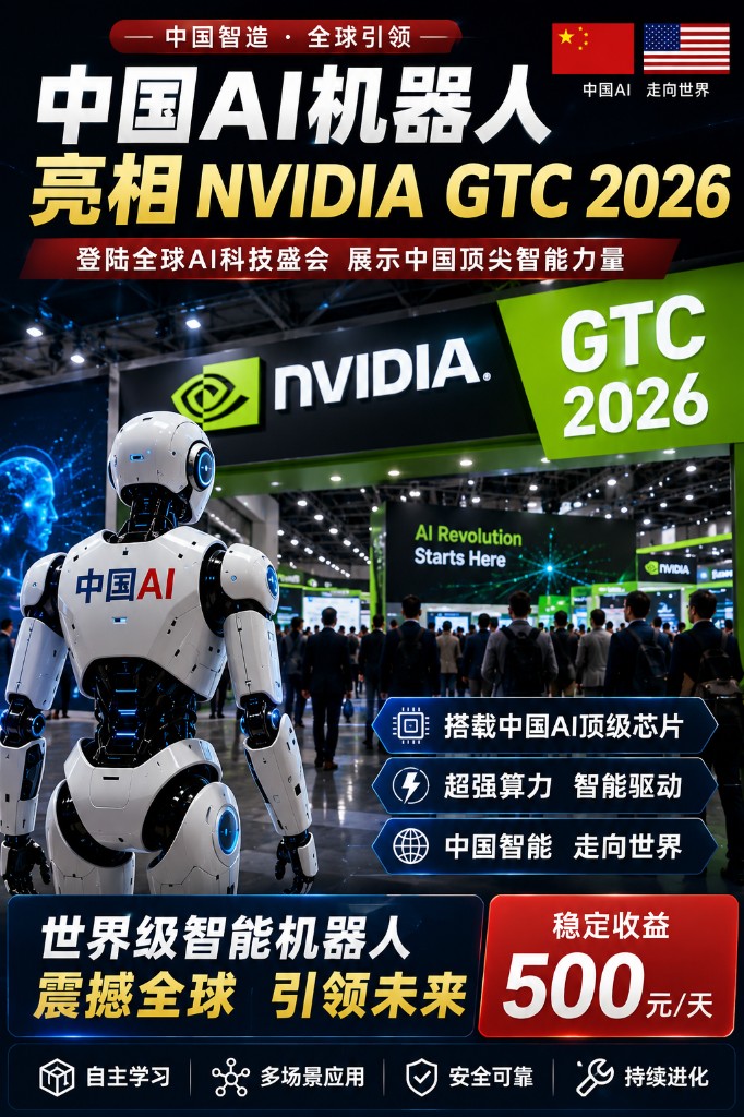 中国AI机器人亮相 NVIDIA GTC 2026